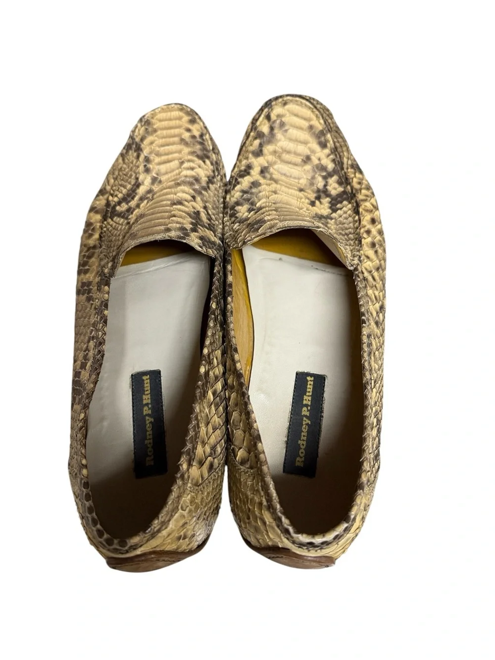 Rodney P. Hunt Genuine Python Driving Loafers Size UK13 U.S. 14
